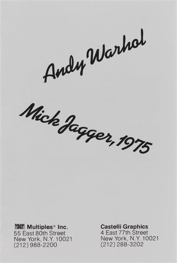 ANDY WARHOL (after) Mick Jagger